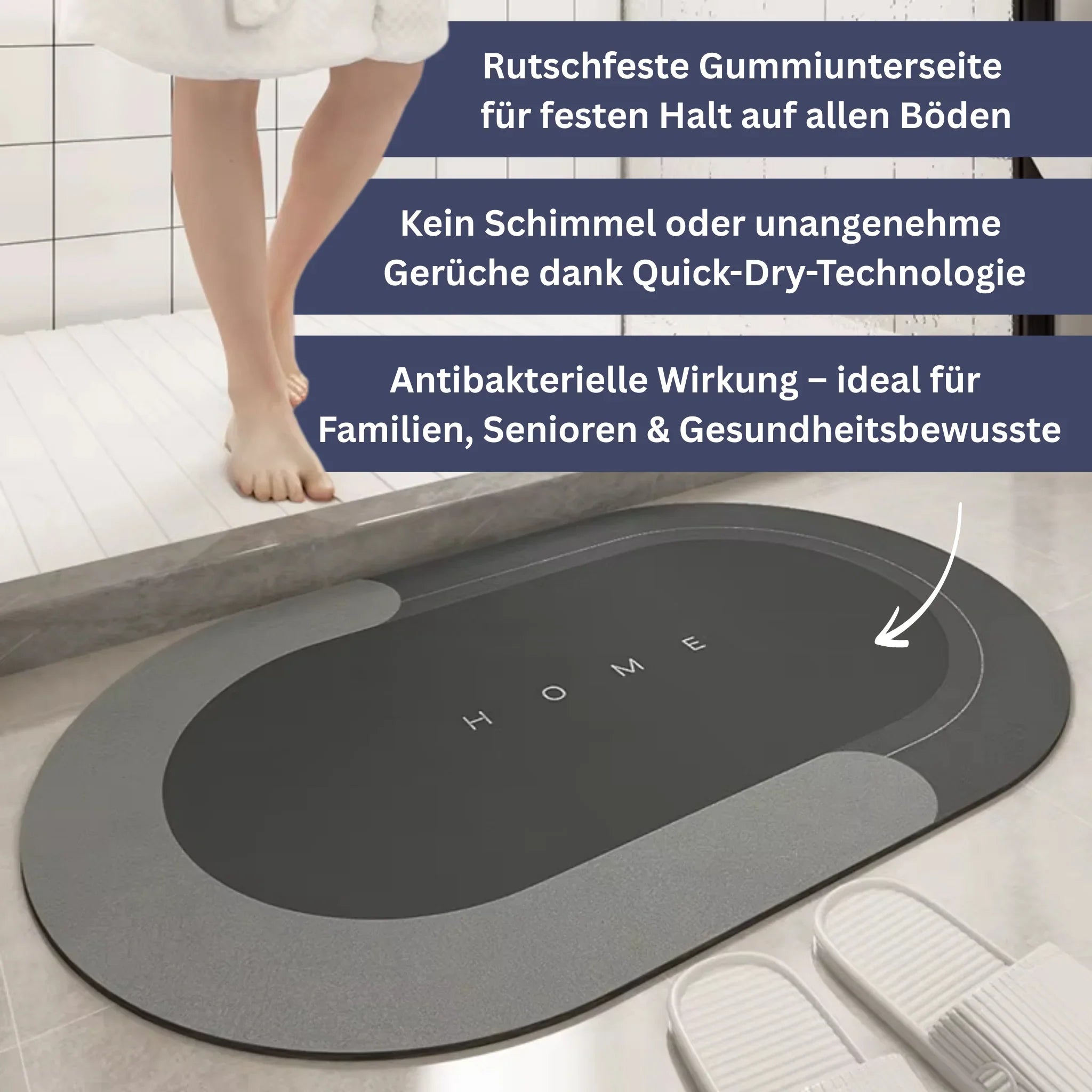 QuickMat – The Hygienic Quick-Dry Bath Mat