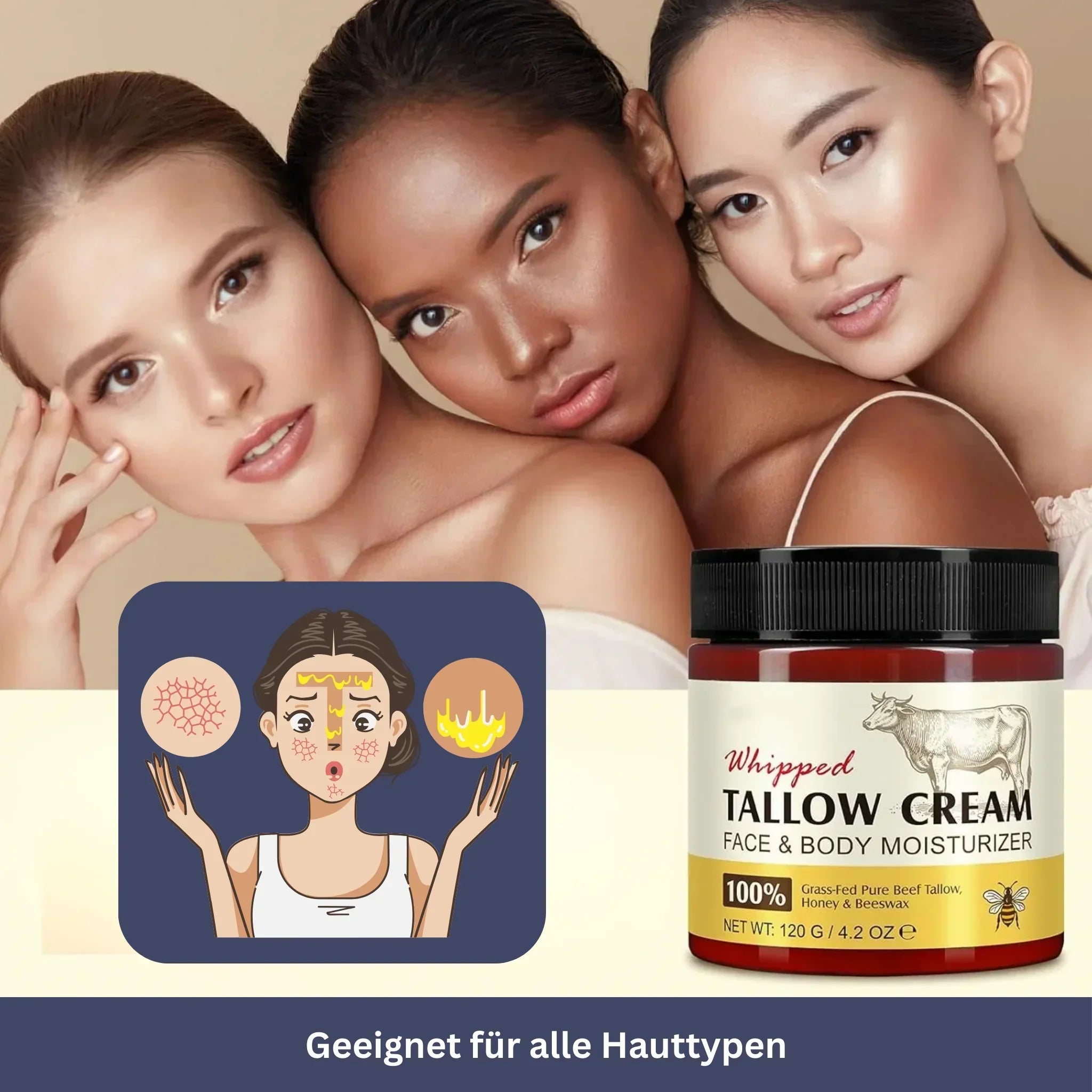 Beef Tallow Creme – Für Haut & Gesicht