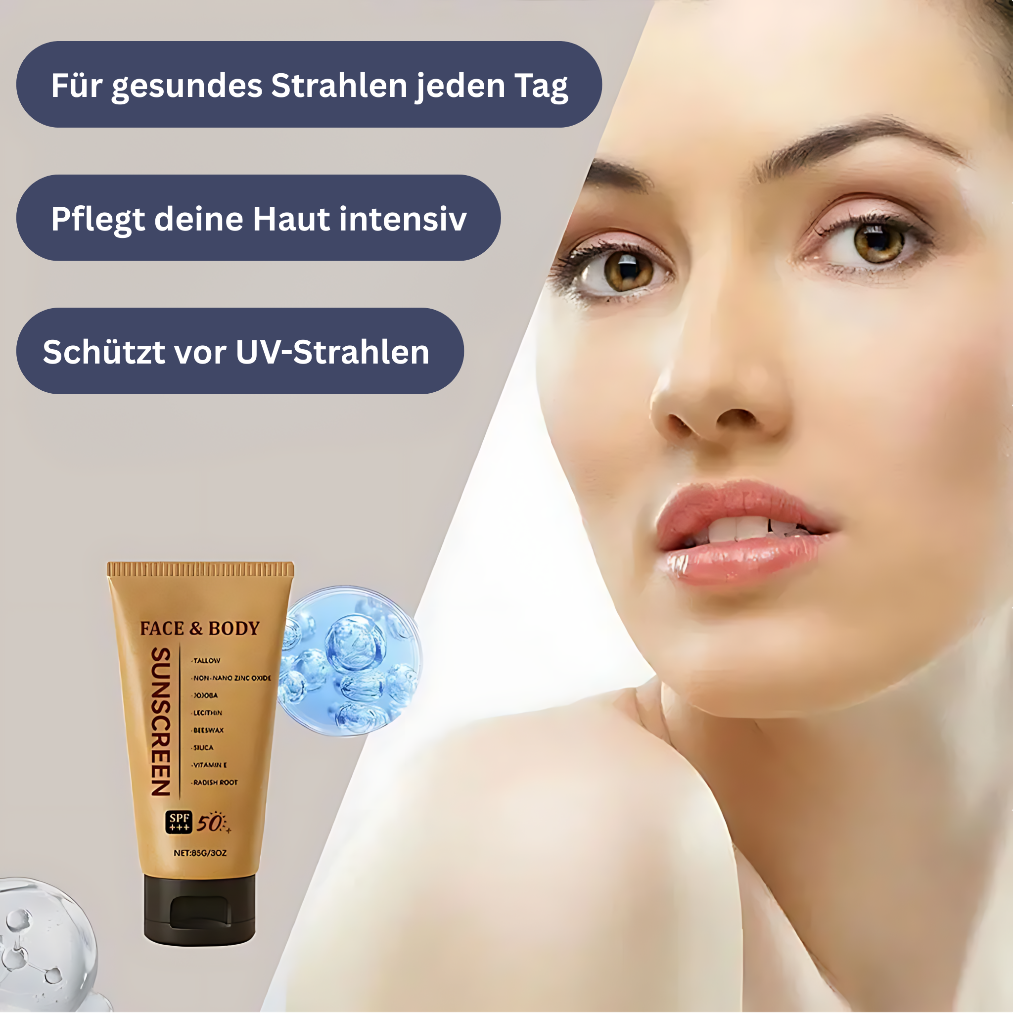 Beef Tallow Mineralischer Sonnenschutz SPF 50