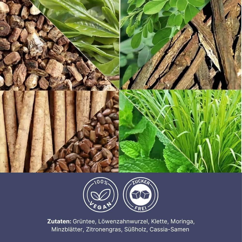Herbal Tea Blend with Green Tea, Cassia Seeds & Lemongrass