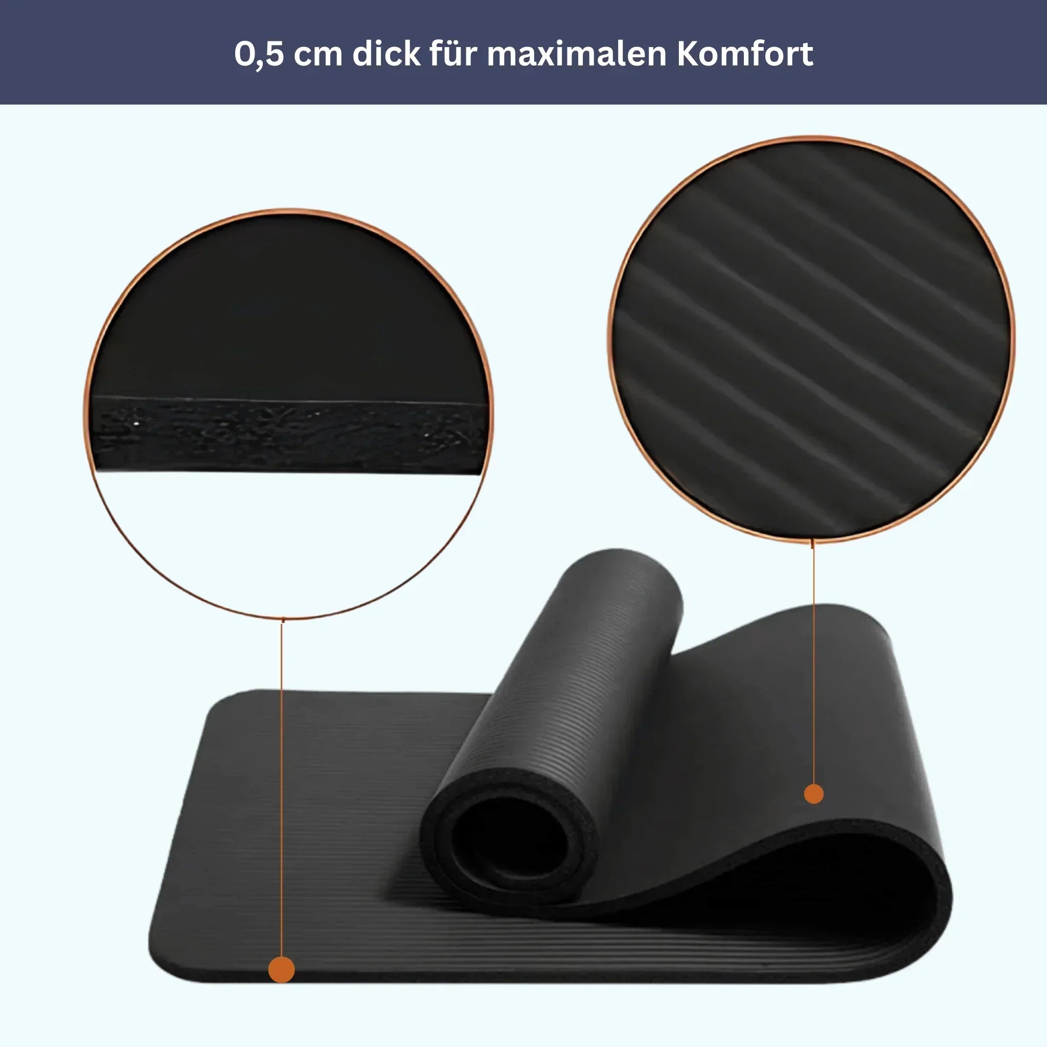 Premium Yoga-Matte mit Tragegurt