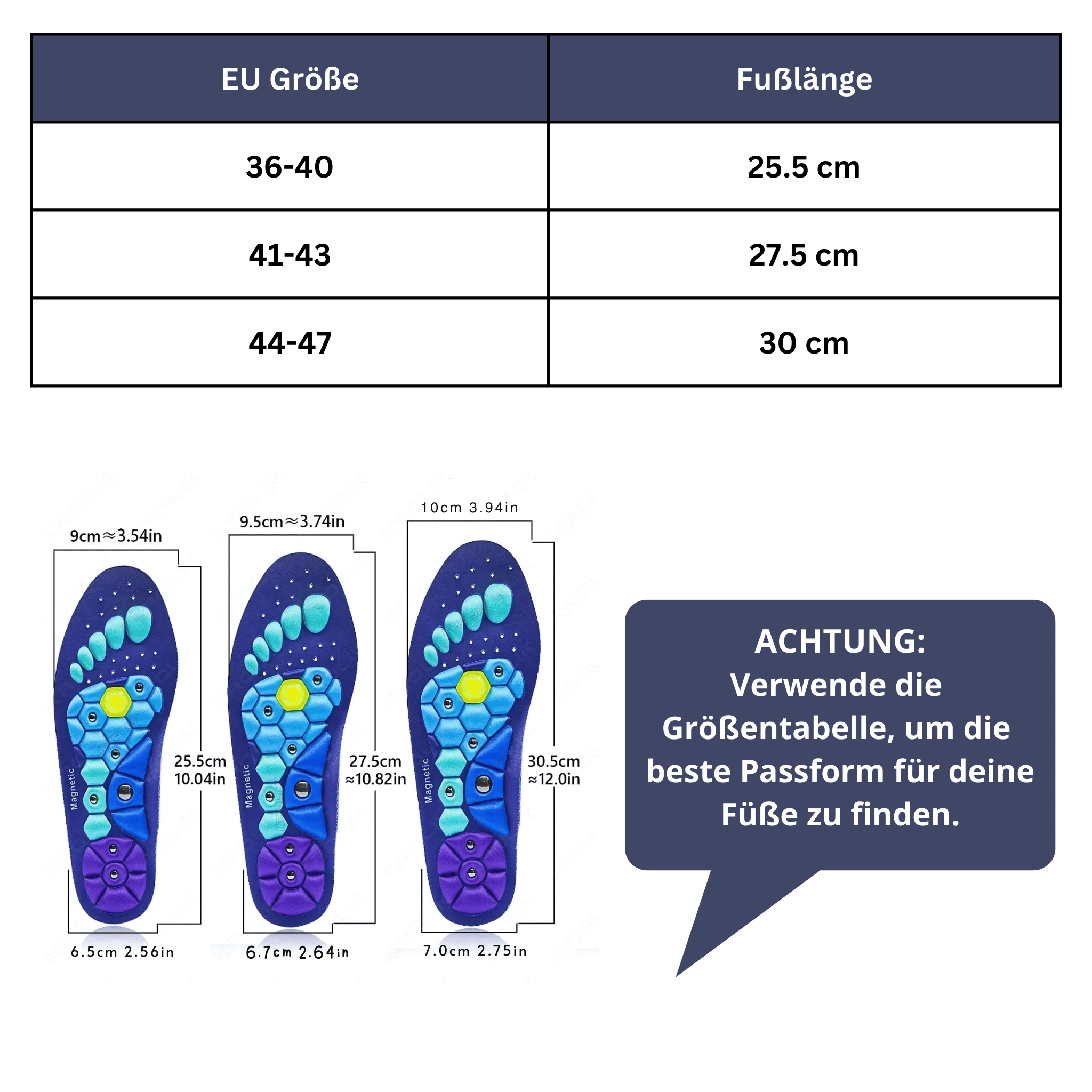 Sportsohlen mit Magnettherapie