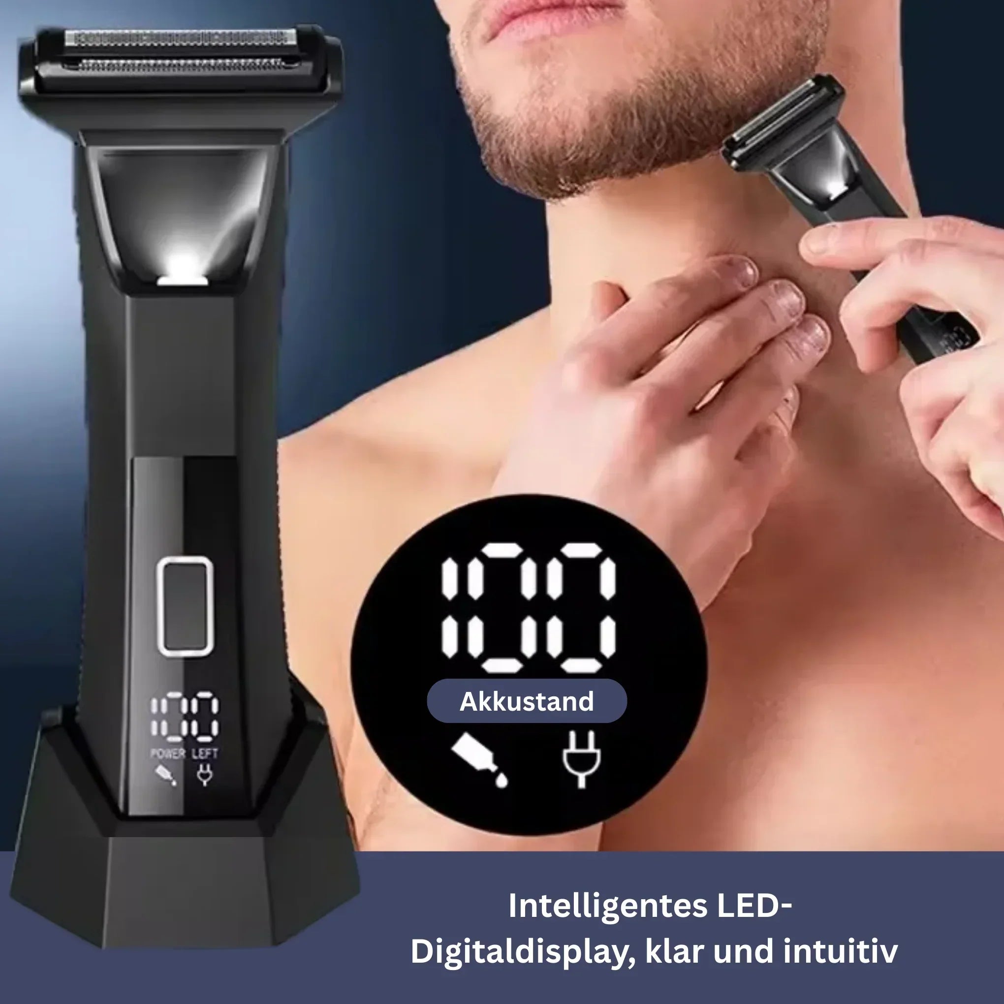 Waterproof Men’s Trimmer with Dual Blades