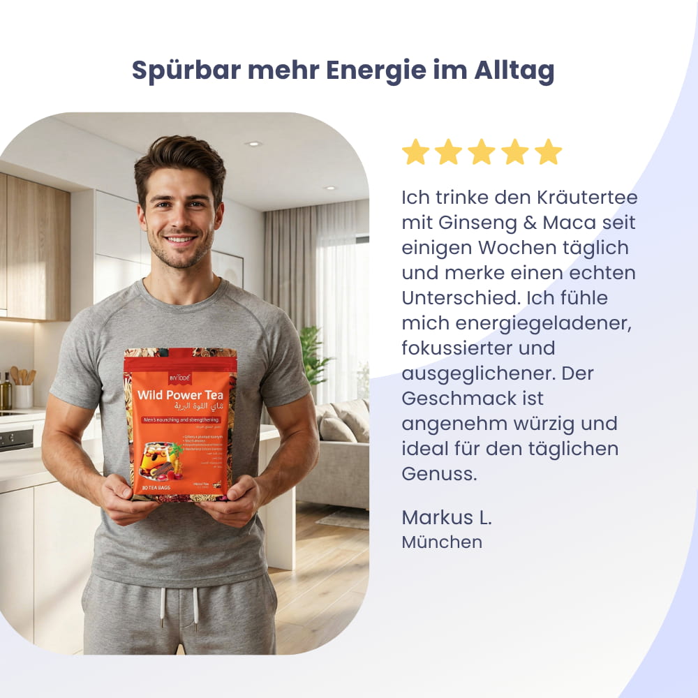 Kräutertee mit Ginseng & Maca