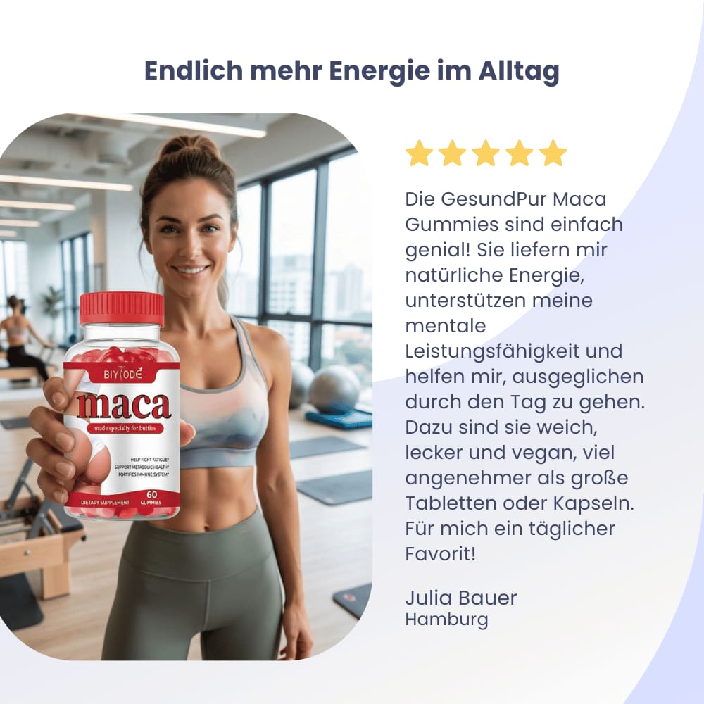Maca Gummies für Frauen – Energie & Wohlbefinden
