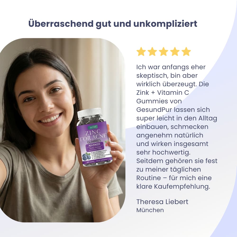 Zink + Vitamin C Gummies – Für Haut & Immunsystem